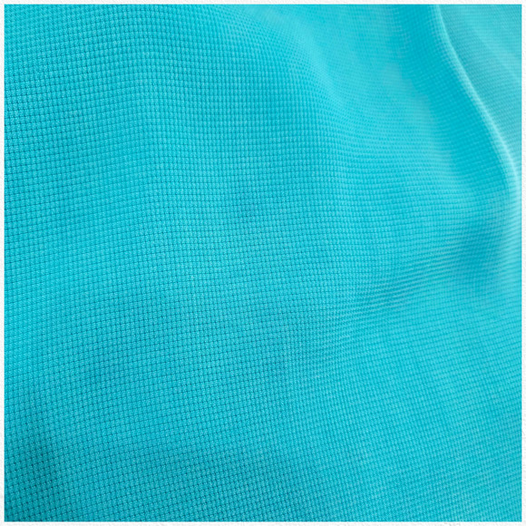 80s Vintage Turquoise Silk Button Up Blouse Size 6 Shoulder Pads Classic Casual - Picture 10 of 13